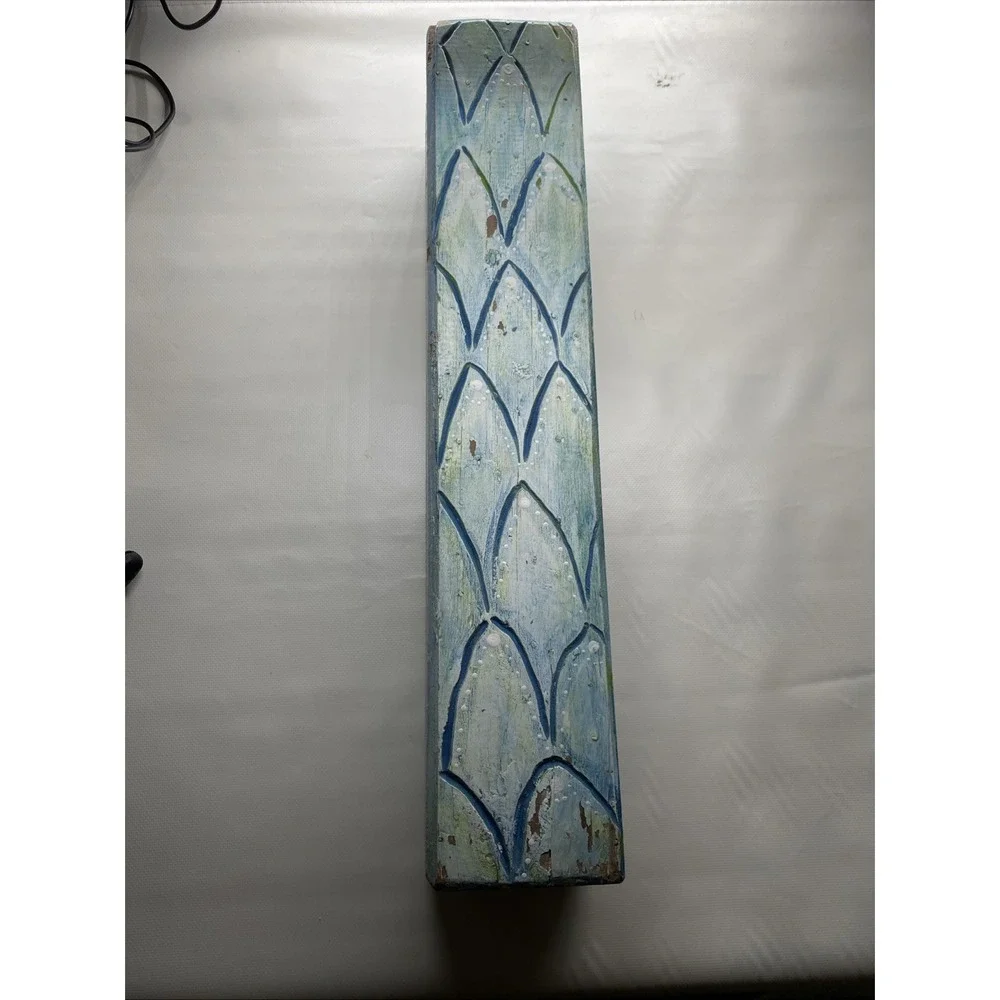Vintage Hand Painted Wooden Rainstick Wall Panel 19